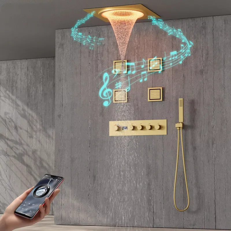 Smart Home Hotel - Inteligentny zestaw prysznicowy LED z muzyką,