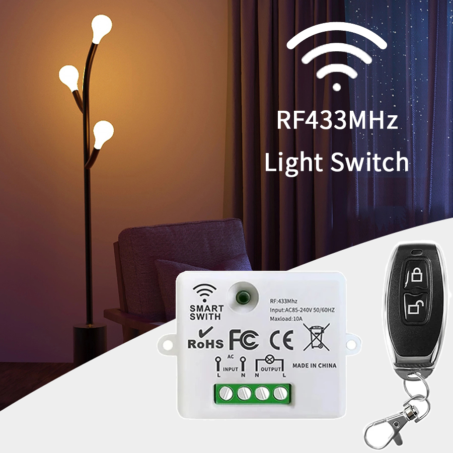 Smart Home Sistem - Bezprzewodowy przełącznik zdalnego sterowania RF 433MHz