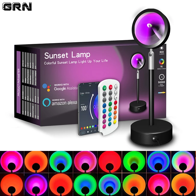 Smart Home Sistem - Inteligentna dioda LED lampa zachód słońca
