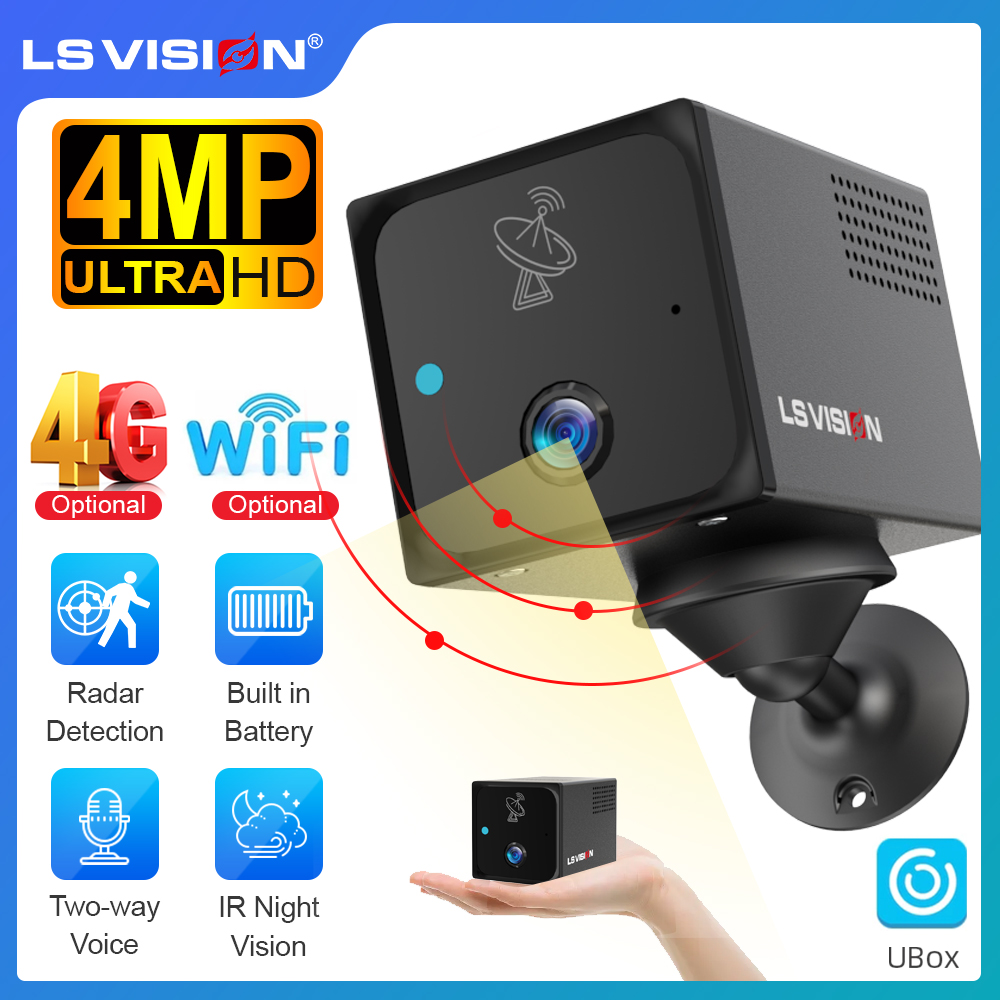 Smart Home Battery Camera Ezviz - LS VISION 4MP 4G Mini Kamera