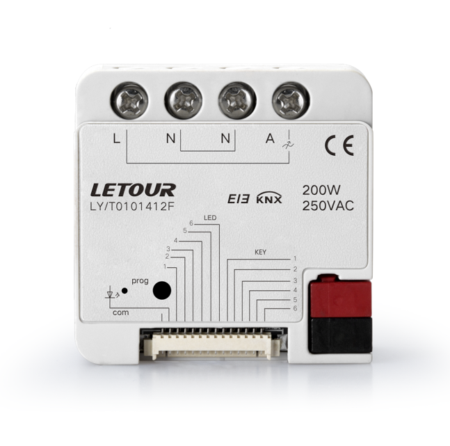 Smart Home Knx - Wbudowany 1-kanałowy sterownik ściemniacza 200W, moduł