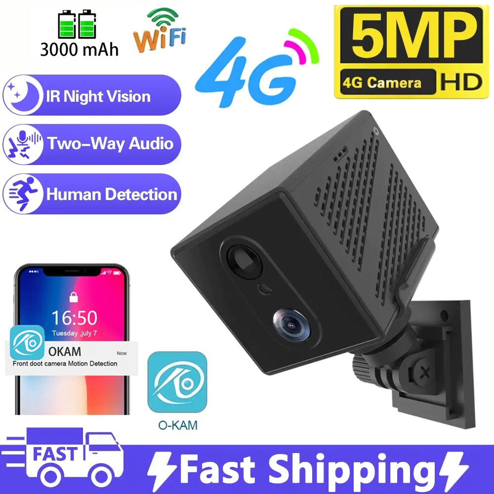Smart Home Battery Camera Ezviz - 64GB 4G Karta SIM Mini Kamera