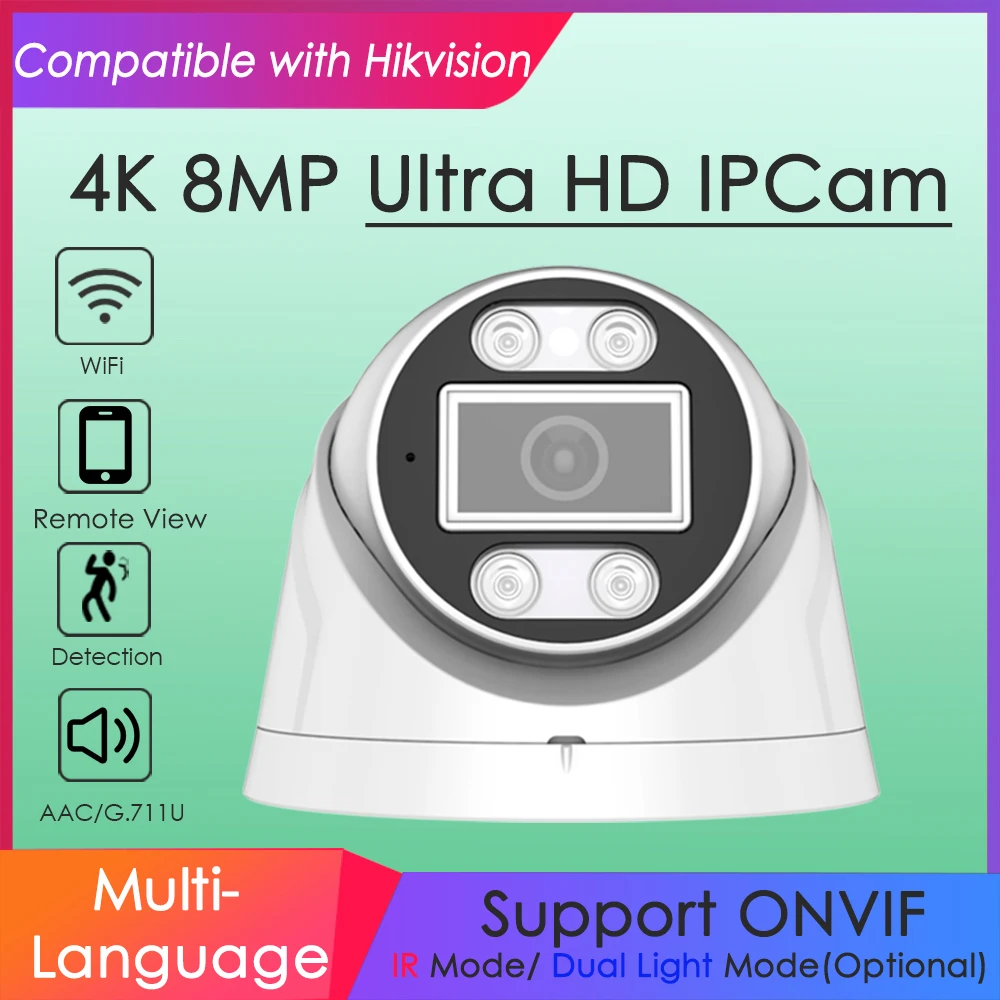 Smart Home Hikvision - Kamera IP bezprzewodowa Wifi 4K 8MP