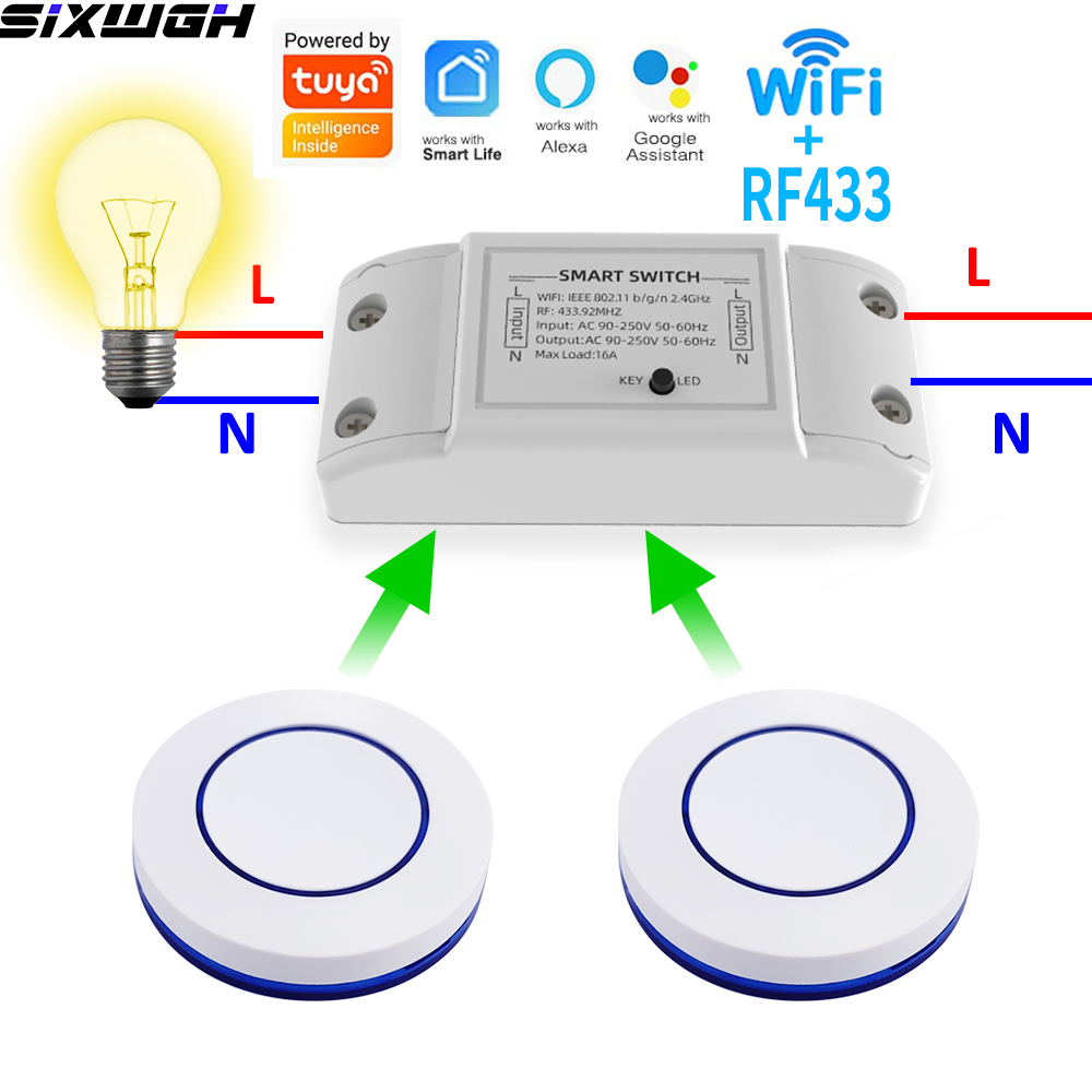 Smart Home Sistem - Inteligentny przełącznik WiFi Tuya 16A, bezprzewodowy