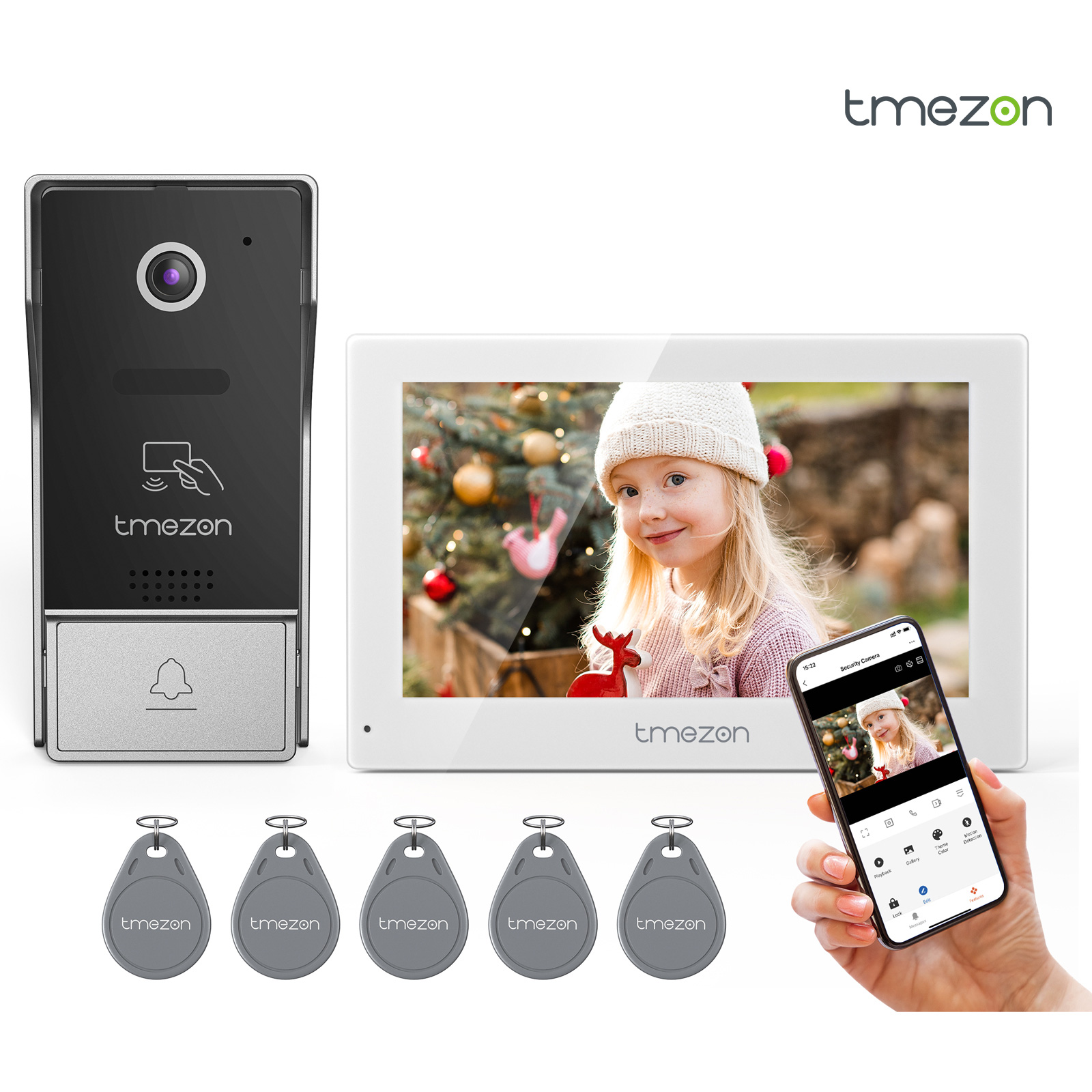 Smart Home Full System - 7-calowy bezprzewodowy wideodomofon Tuya 1080P z