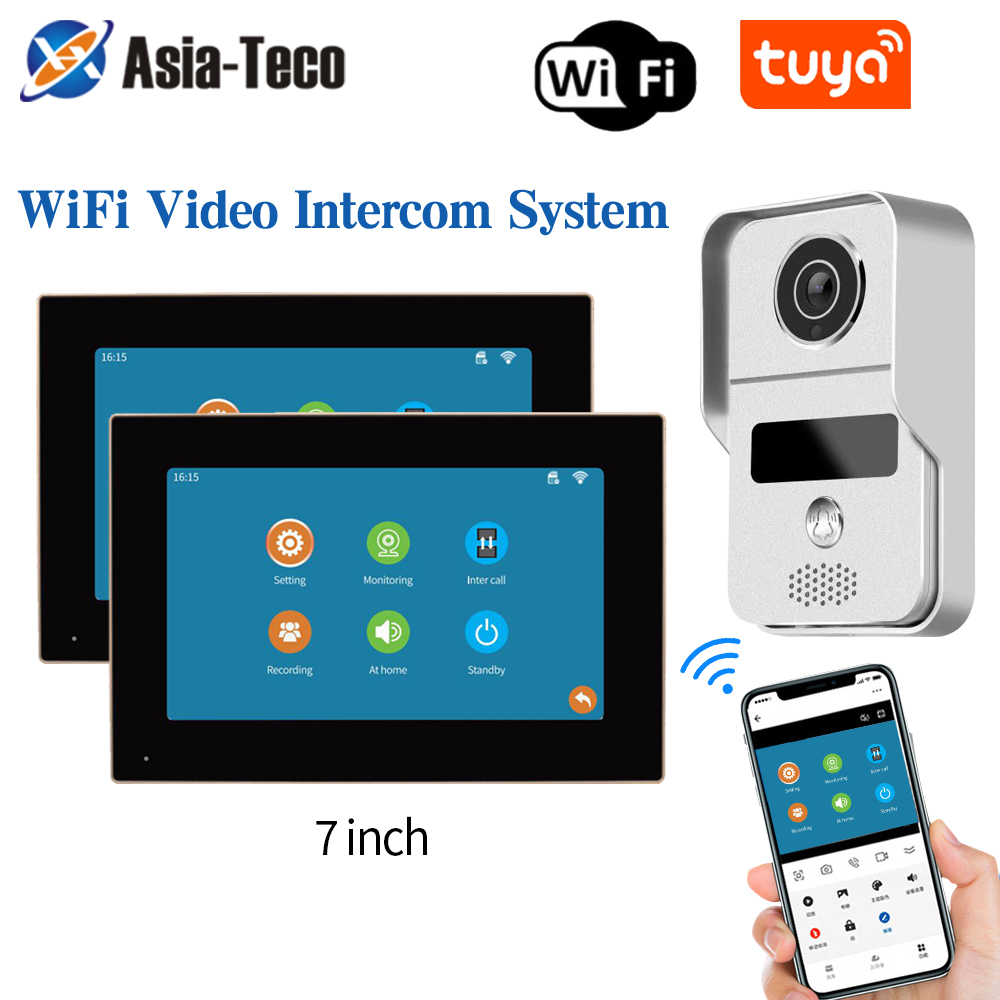 Smart Home Full System - 1080P 7-calowy wideodomofon WiFi TUYA Smart