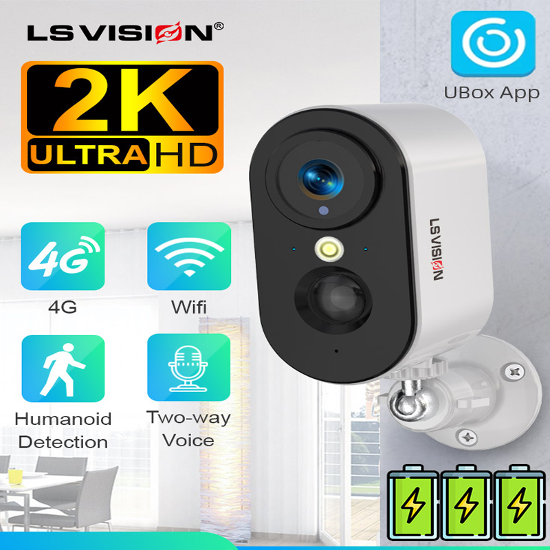 Smart Home Battery Camera Ezviz - Kamera LS VISION 2K 5MP 4G