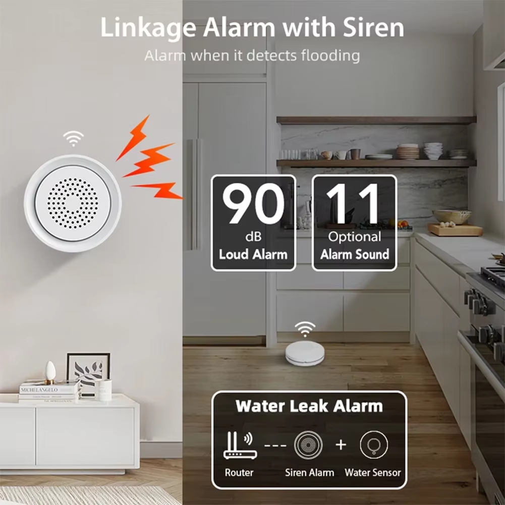 Smart Home Kit - BTLIFE - Czujnik zalania z syreną