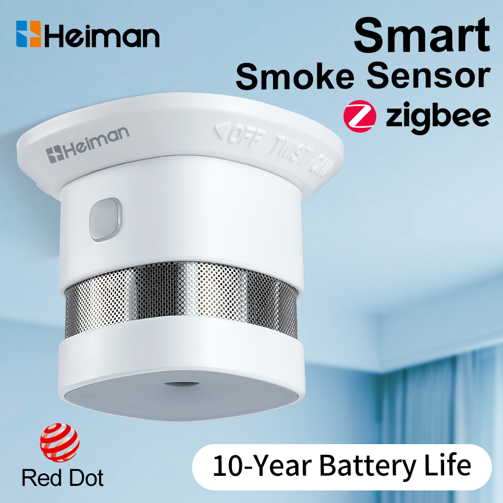 Smart Home Full System - Czujnik dymu HEIMAN Zigbee – alarm