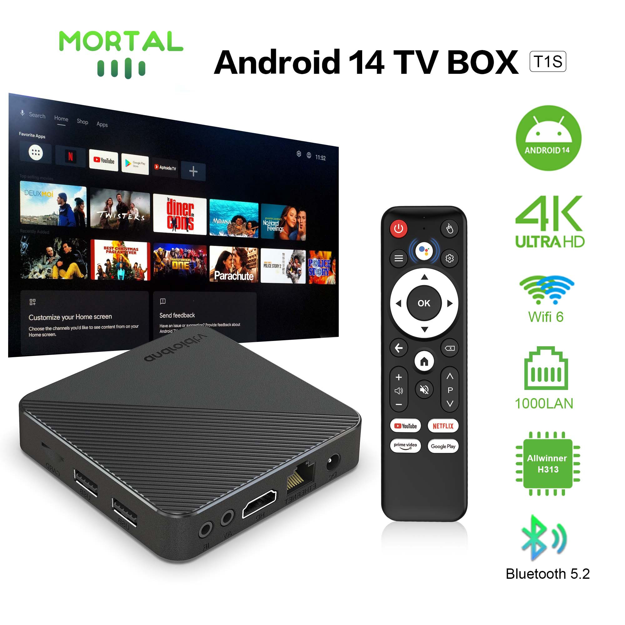 Smart Home Midea - Android14 Smart Home Theater TV Box