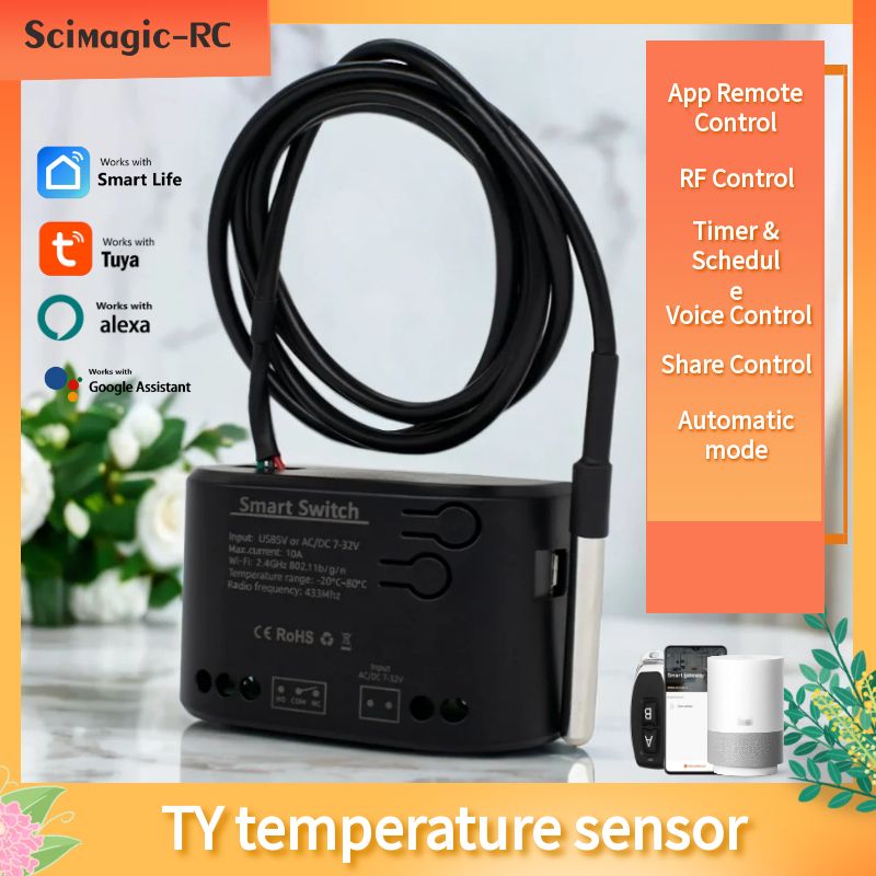 Smart Home Thermostat - Inteligentny czujnik temperatury WiFi Tuya, przełącznik