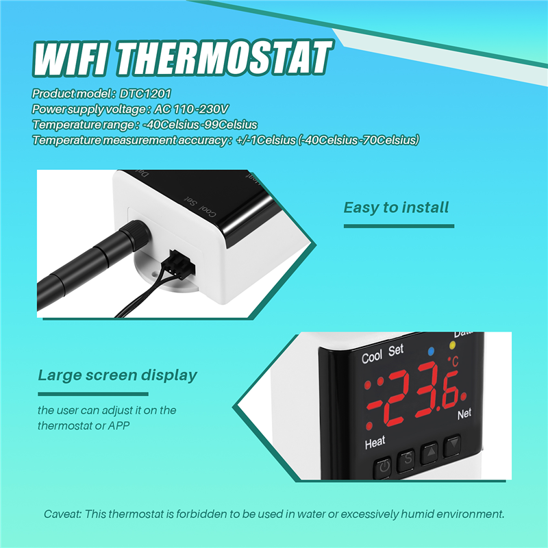 Bezprzewodowy termostat WiFi d – Smart Home Thermostat recenzja i cena